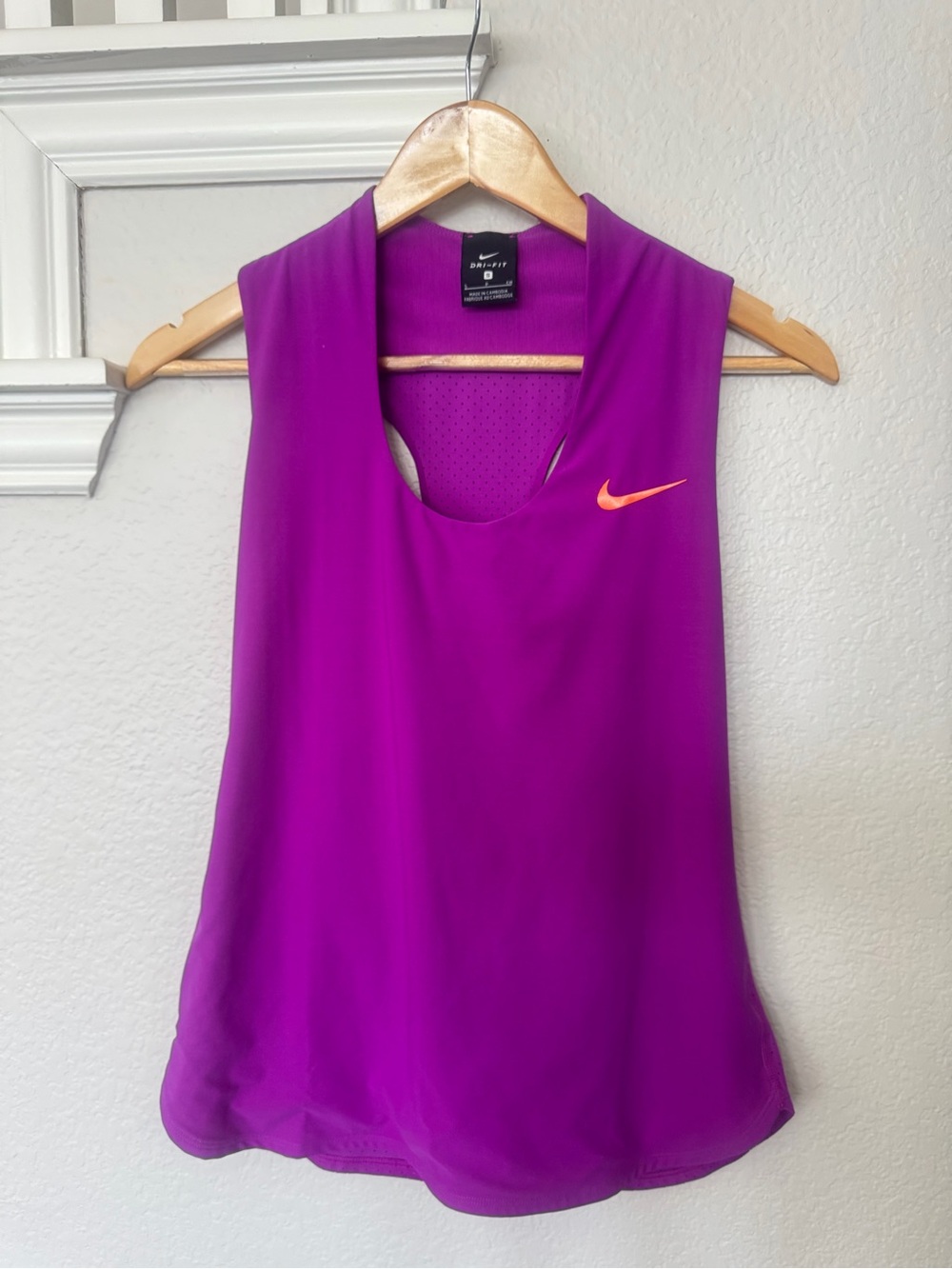 Nike Purple Women's Tennis Tank with Orange Swoosh